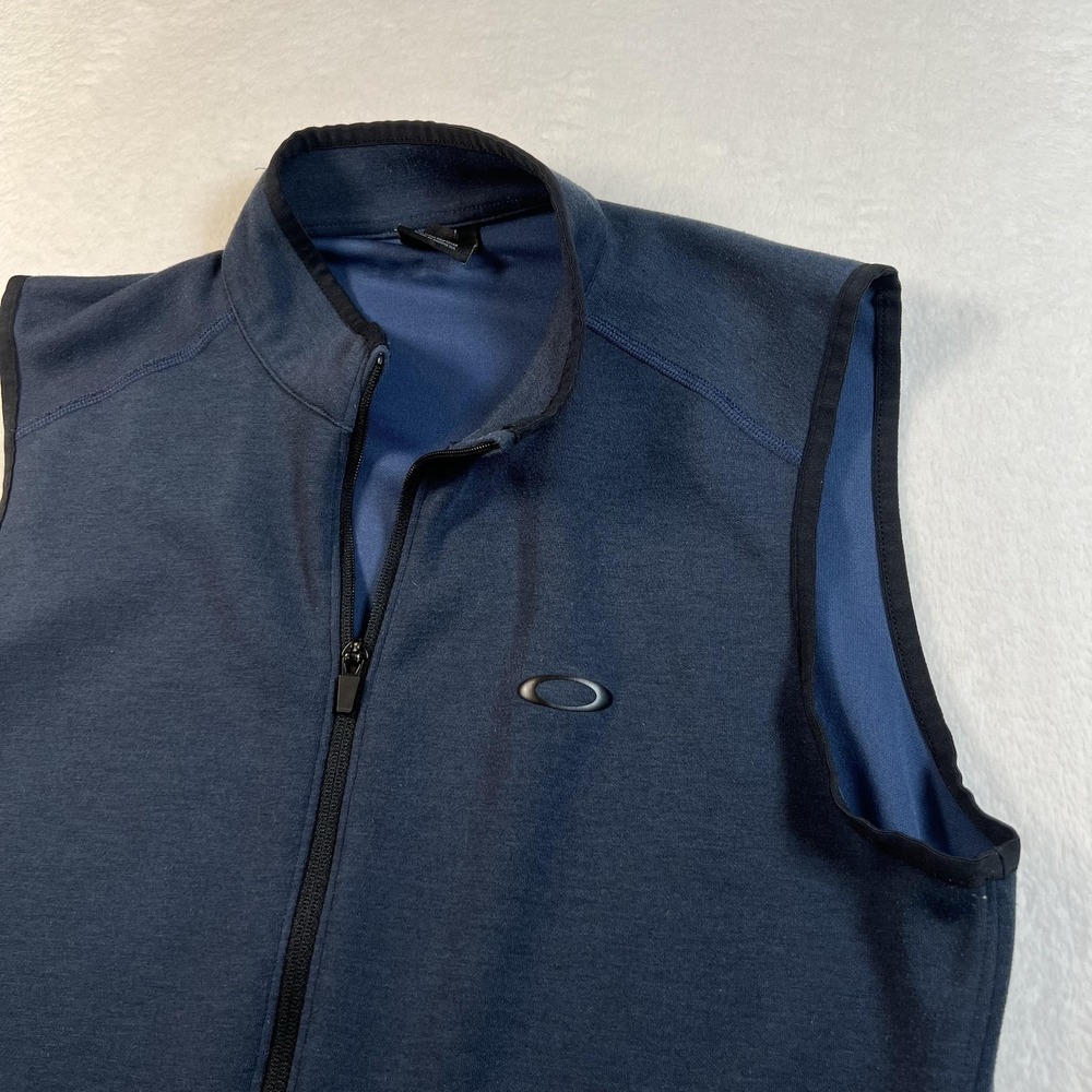 Oakley Vest Mens Medium Blue Full Zip Softshell Windbreaker Golf Casual‎